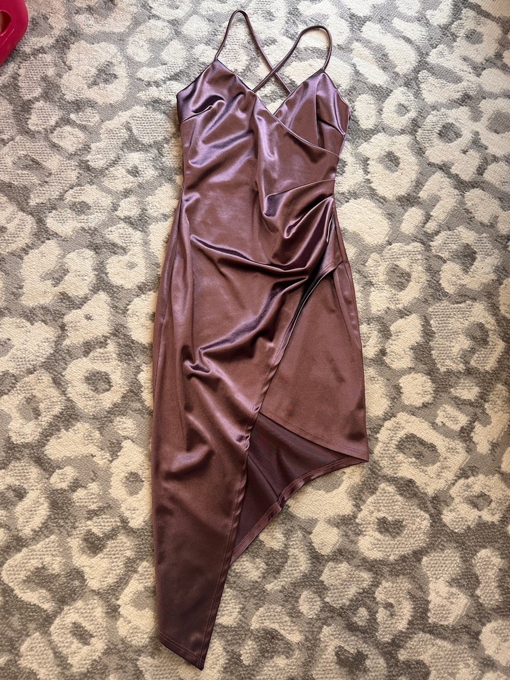Eden Sky XS Women’s Mauve Purple Homecoming Prom Formal Cocktail Mini Dress Slit